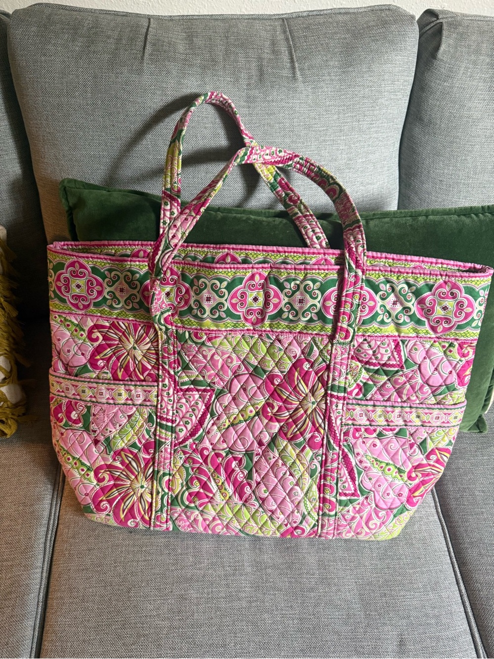 Vera Bradley Pinwheel Pink Get Carried Away Tote